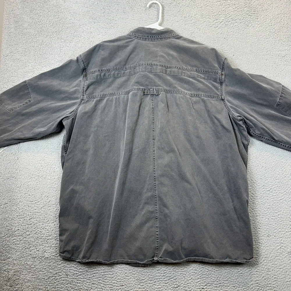 Levi Strauss Co. Shirt Mens 3XL Utility Workwear Grey Button Down Long Sleeve
